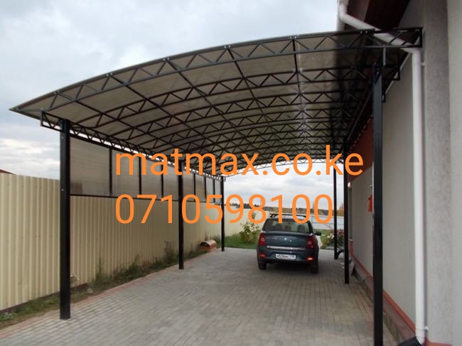 multiple polycarbonate car parking shade